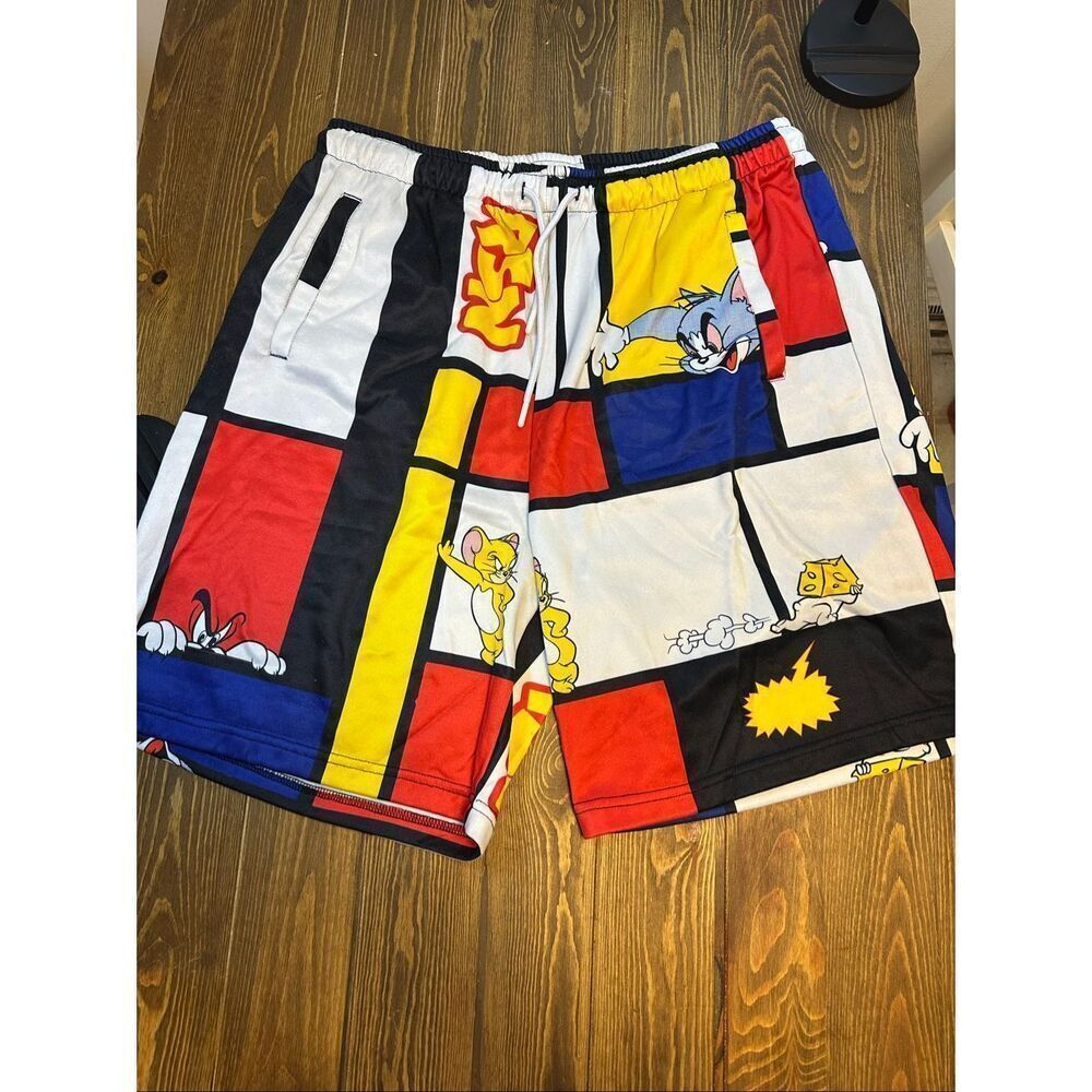 Tom & Jerry Reason Streetwear Collection Men's White Red Yellow Blue color block